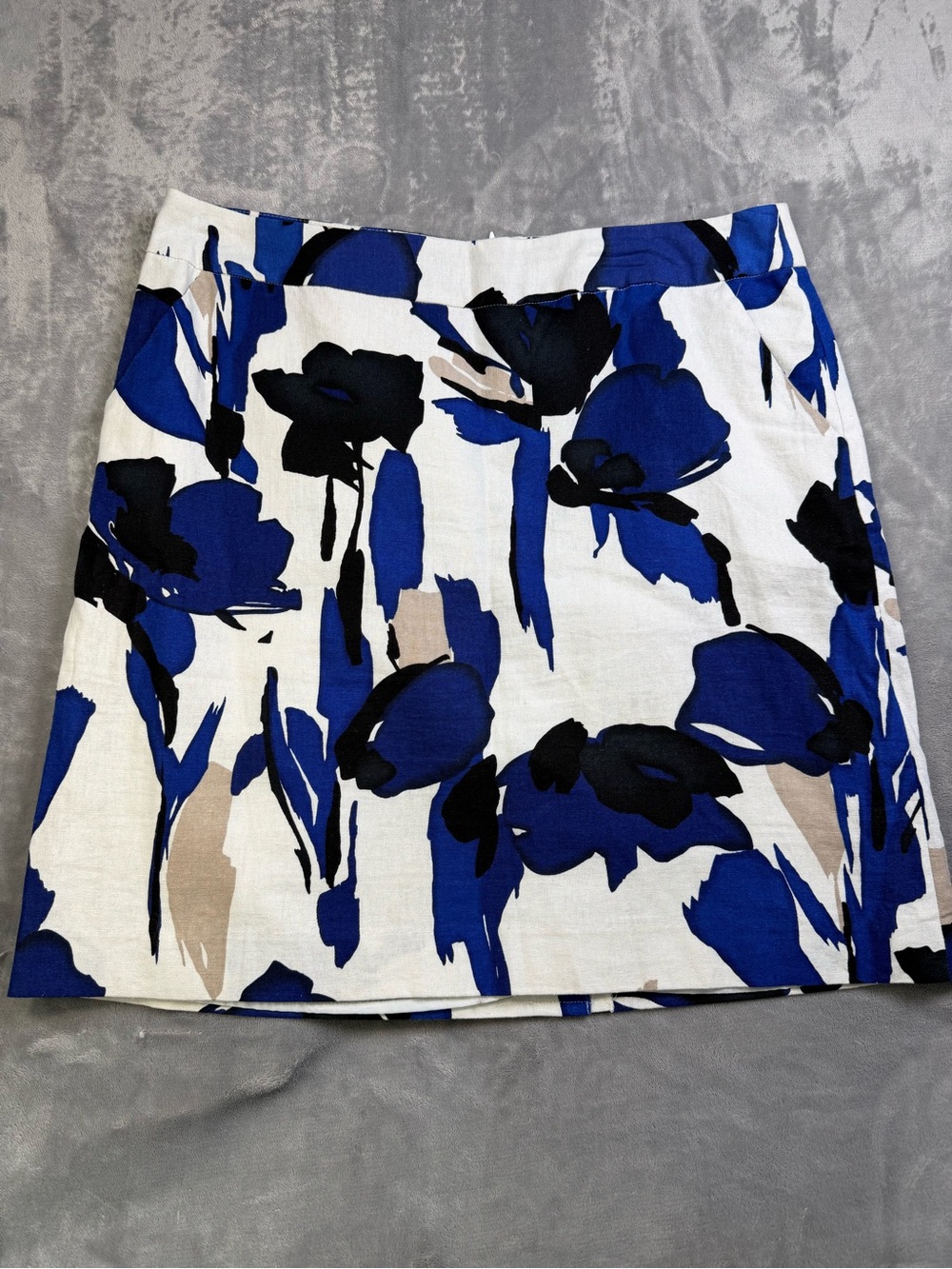 Cato Blue and Black Floral Mini Skirt Women’s Summer beach Guest 12